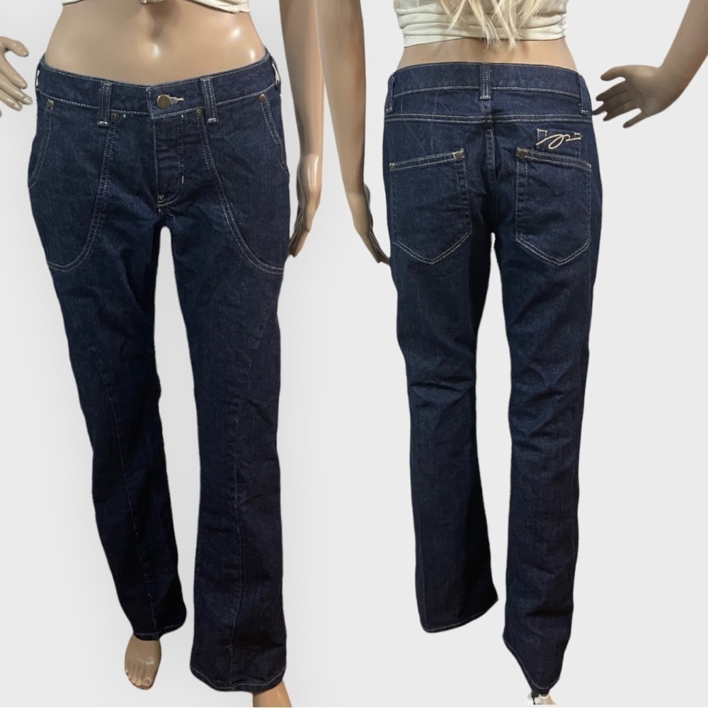 PZI dark wash Retro inspired flare jeans
